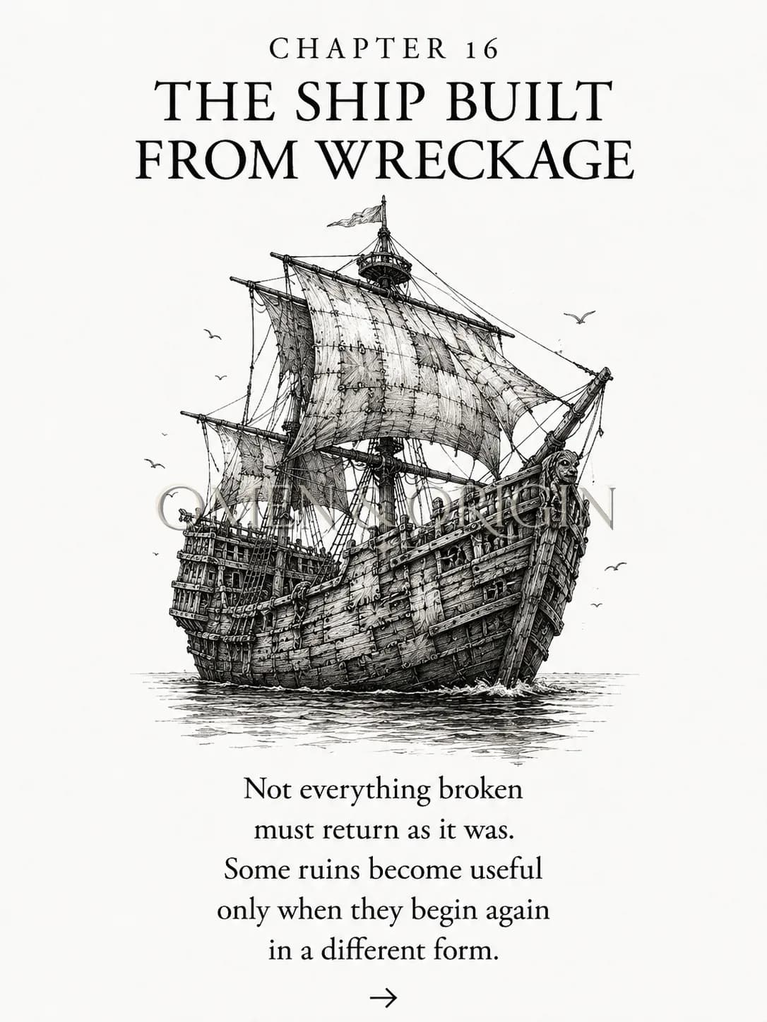 Chapter XVI — The Ship Built From Wreckage
